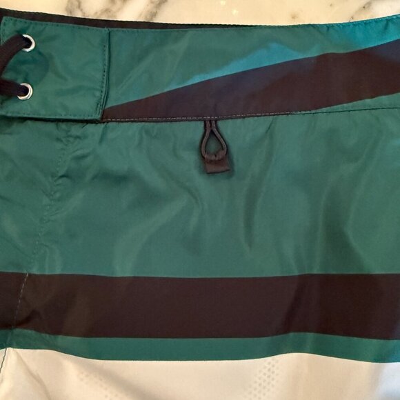 PRADA UB334 Men's Green Boxer Baiadera Striped Swim Suit Sz. 50 (34") & 46 (32") - Picture 11 of 16
